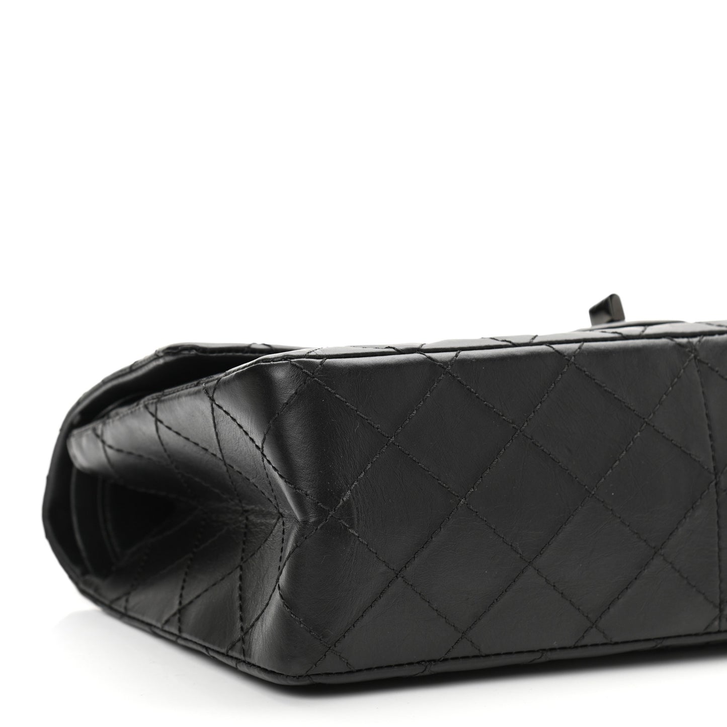 Aged Calfskin Quilted 2.55 Reissue 226 Flap So Black