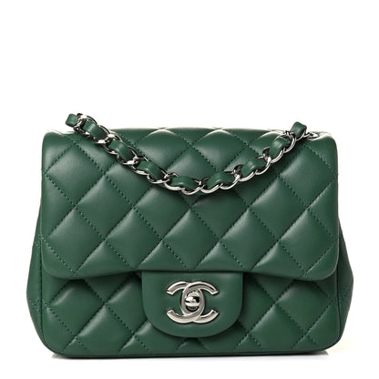 Chanel Lambskin Quilted Mini Square Flap Green 1 of 7