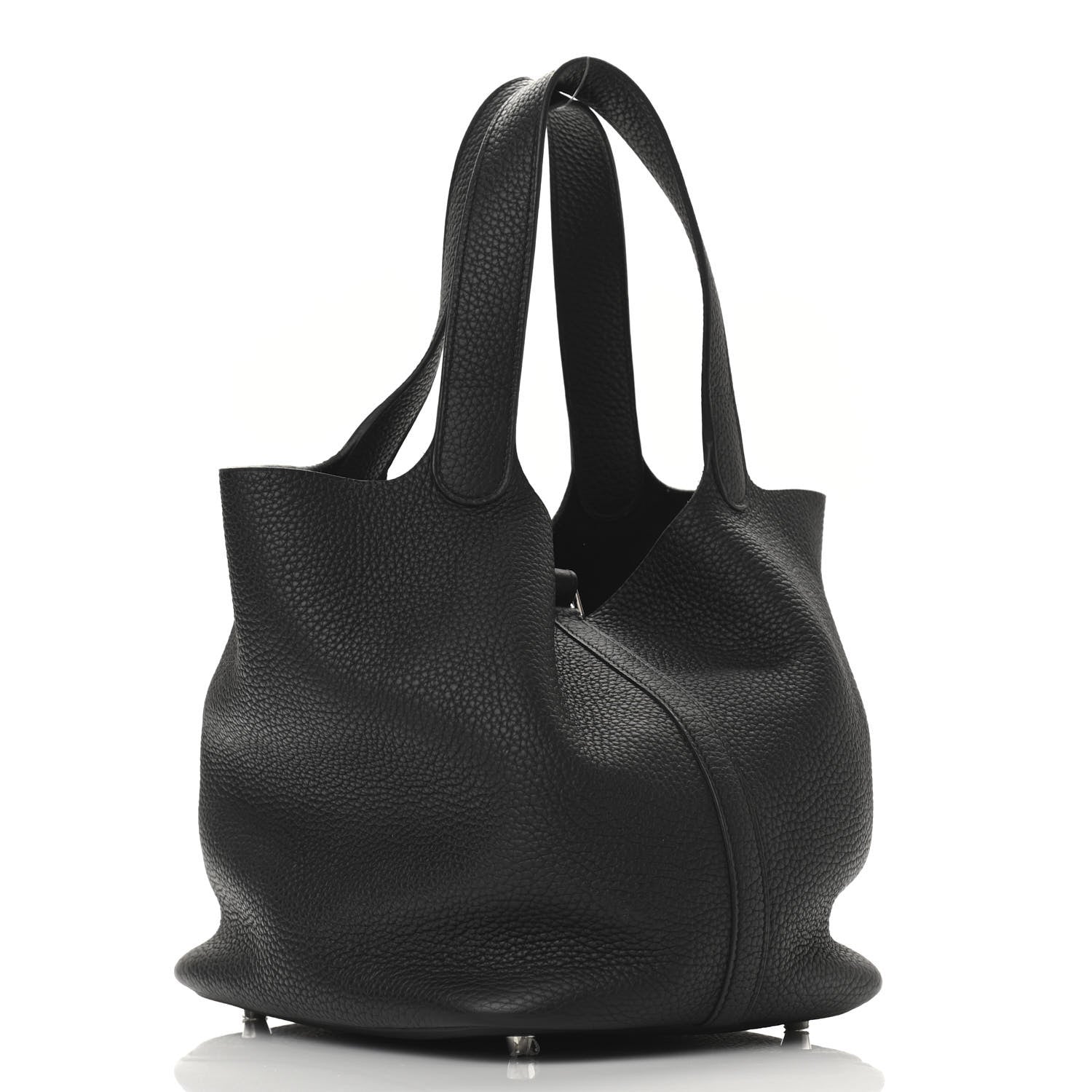 Hermes Taurillon Clemence Picotin Lock 22 MM Black 3 of 10
