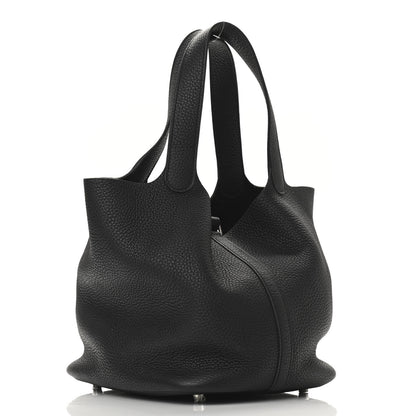 Hermes Taurillon Clemence Picotin Lock 22 MM Black 3 of 10