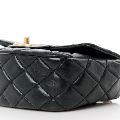 Chanel Lambskin Enamel Quilted Small Coco Hearts Flap Black 11 of 12
