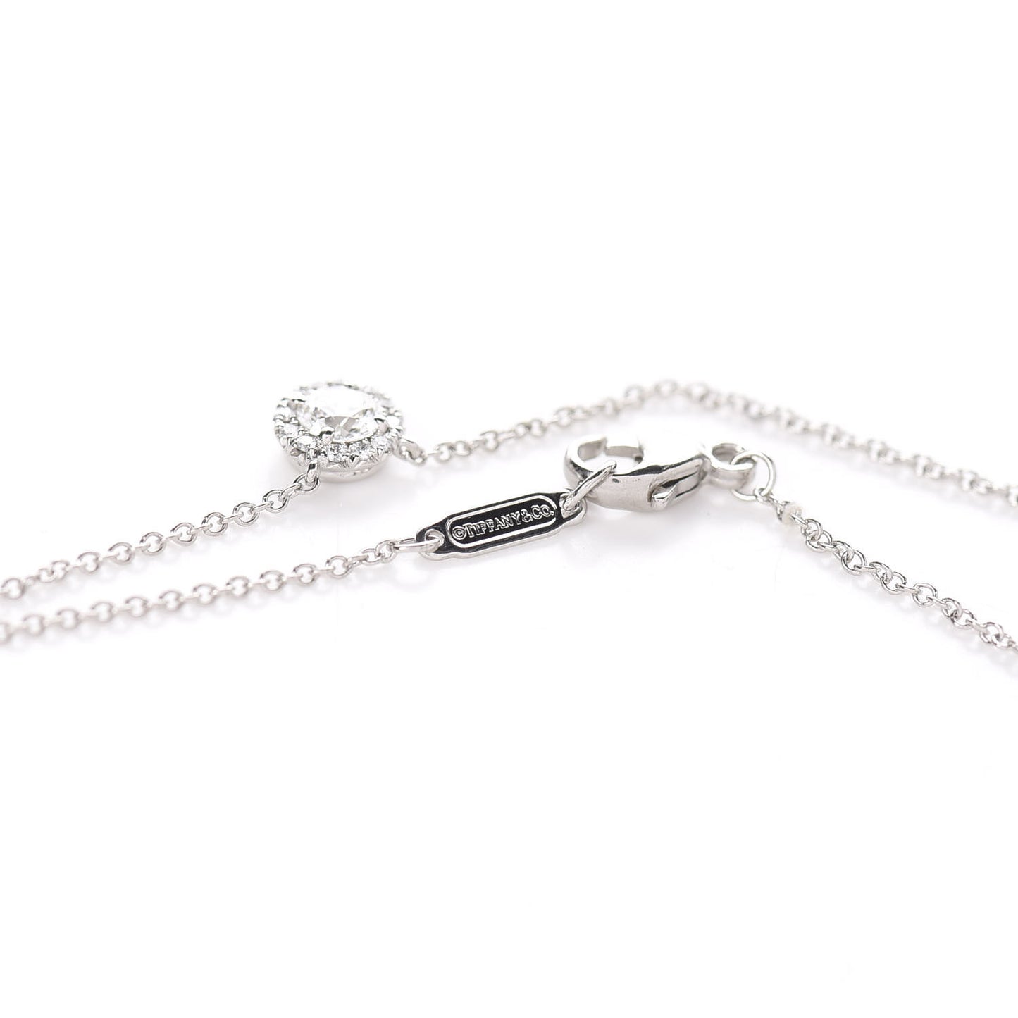 Platinum Diamond Small Soleste Pendant Necklace