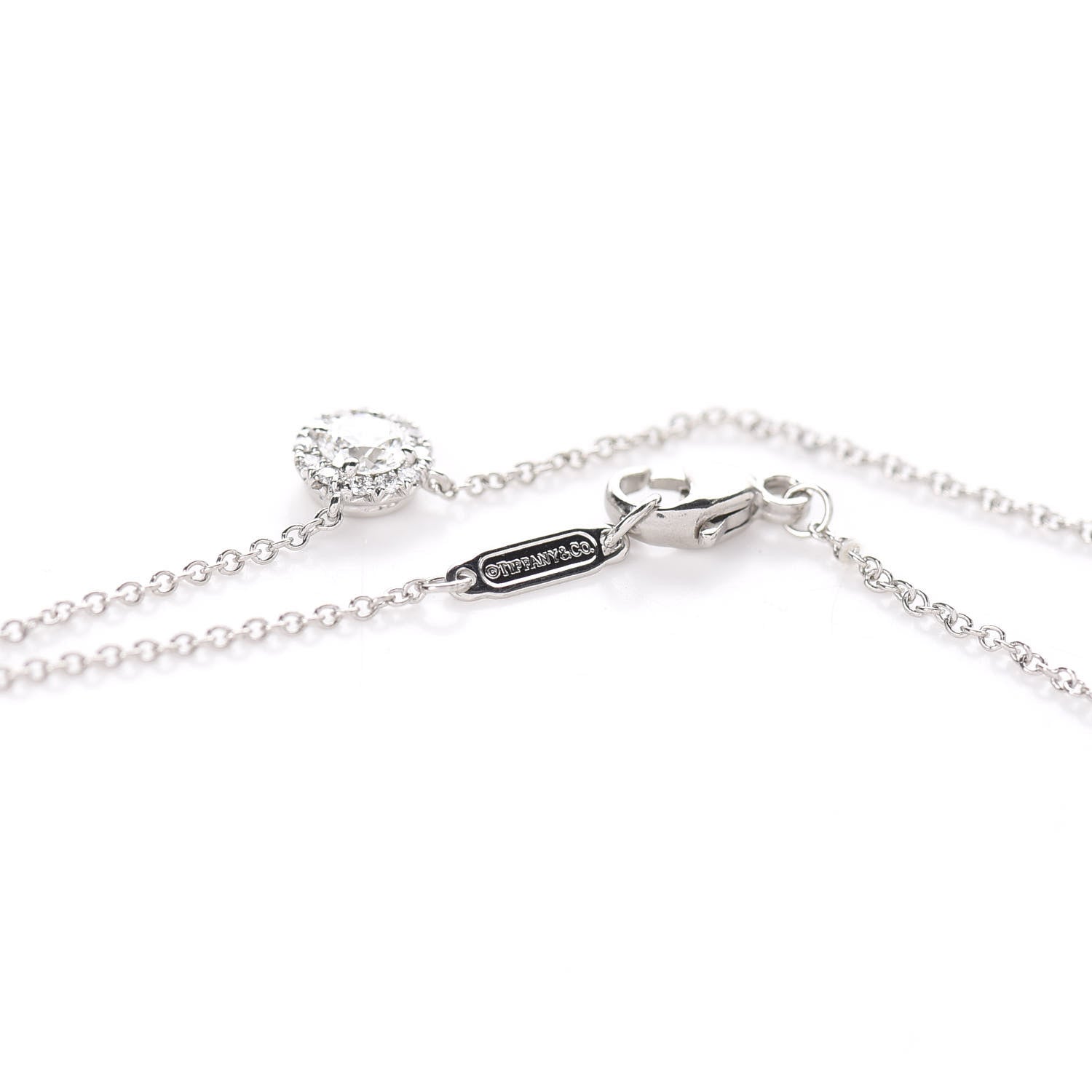 Tiffany Platinum Diamond Small Soleste Pendant Necklace 5 of 6