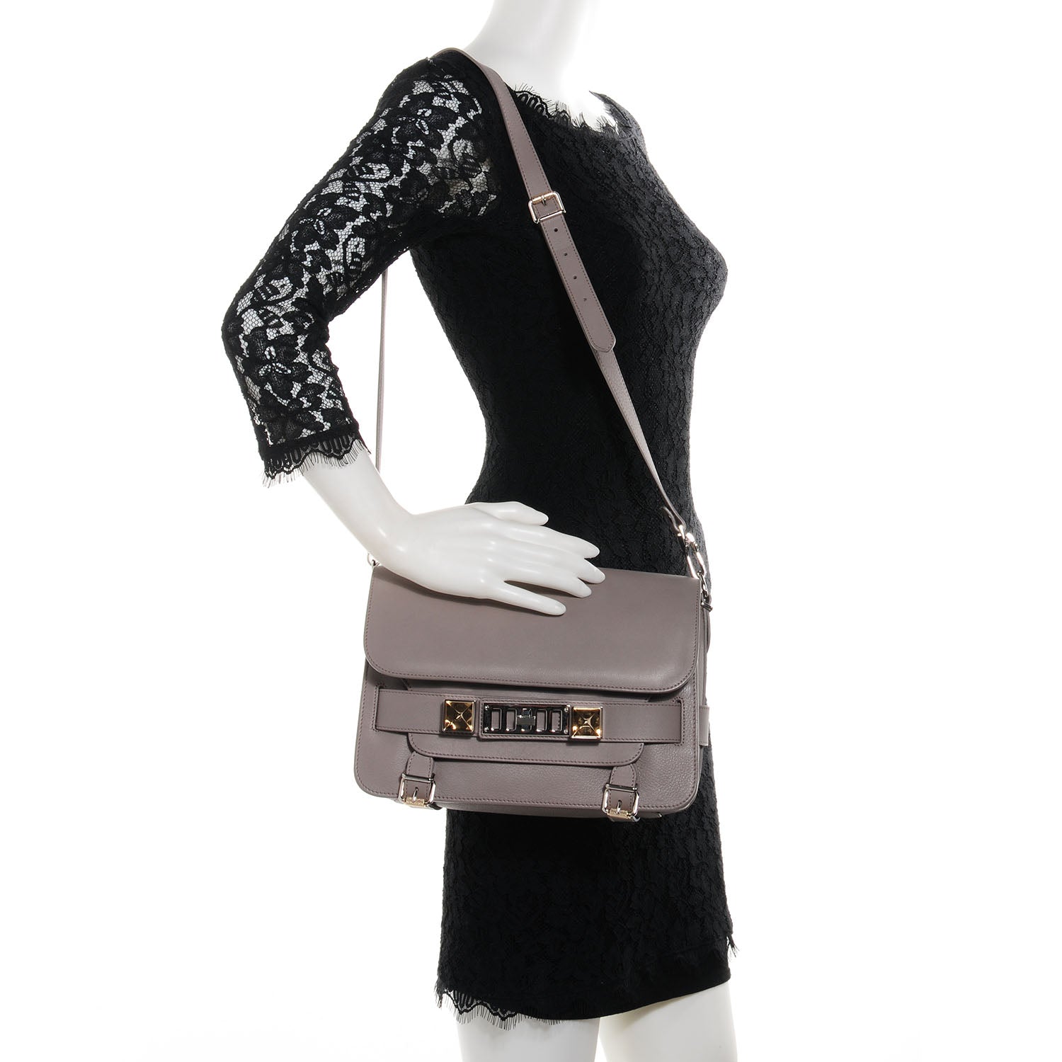 Proenza Schouler Leather PS11 Classic Shoulder Bag Mushroom 2 of 12
