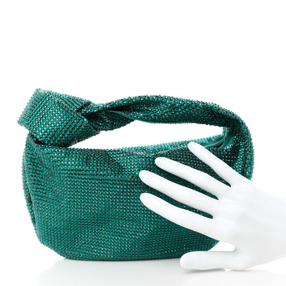 Bottega Veneta Crystal Embellished Satin Mini Hotfix Jodie Emerald 2 of 11