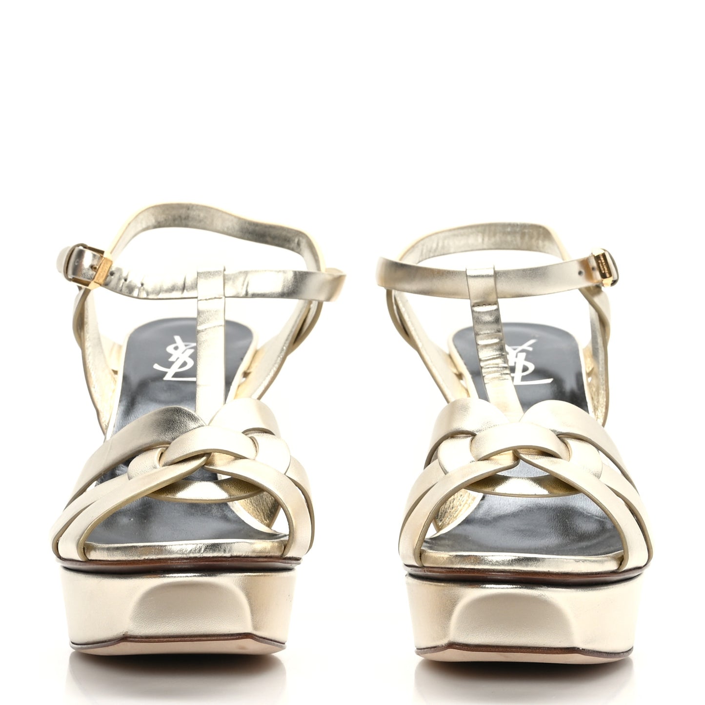 Metallic Nappa Tribute 75 Platform Sandals 40 Gold
