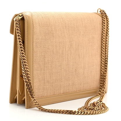 Saint Laurent Canvas Calfskin Classic Monogram Cassandra Grege Brown Gold 2 of 9