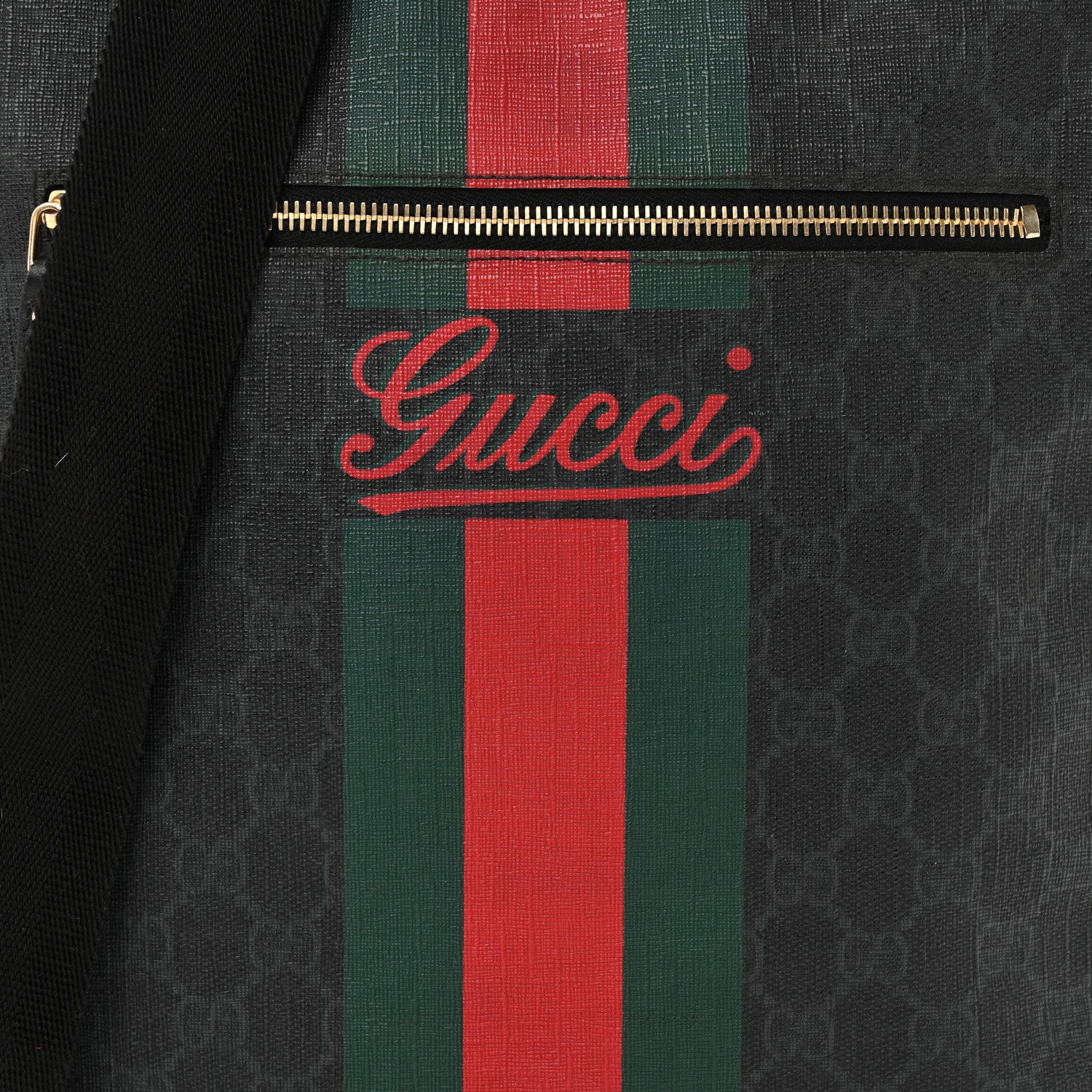 Gucci GG Plus Monogram Web Messenger Bag Black 8 of 10