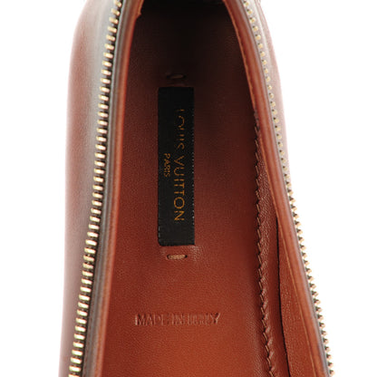 Louis Vuitton Calfskin Zip Oxford Ballerina Flats 38 Cognac 6 of 8