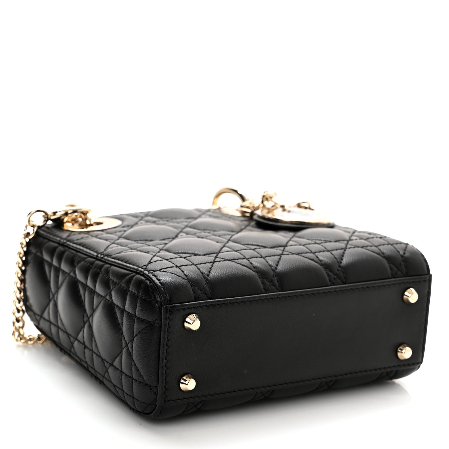 Lambskin Cannage Mini Lady Dior Black