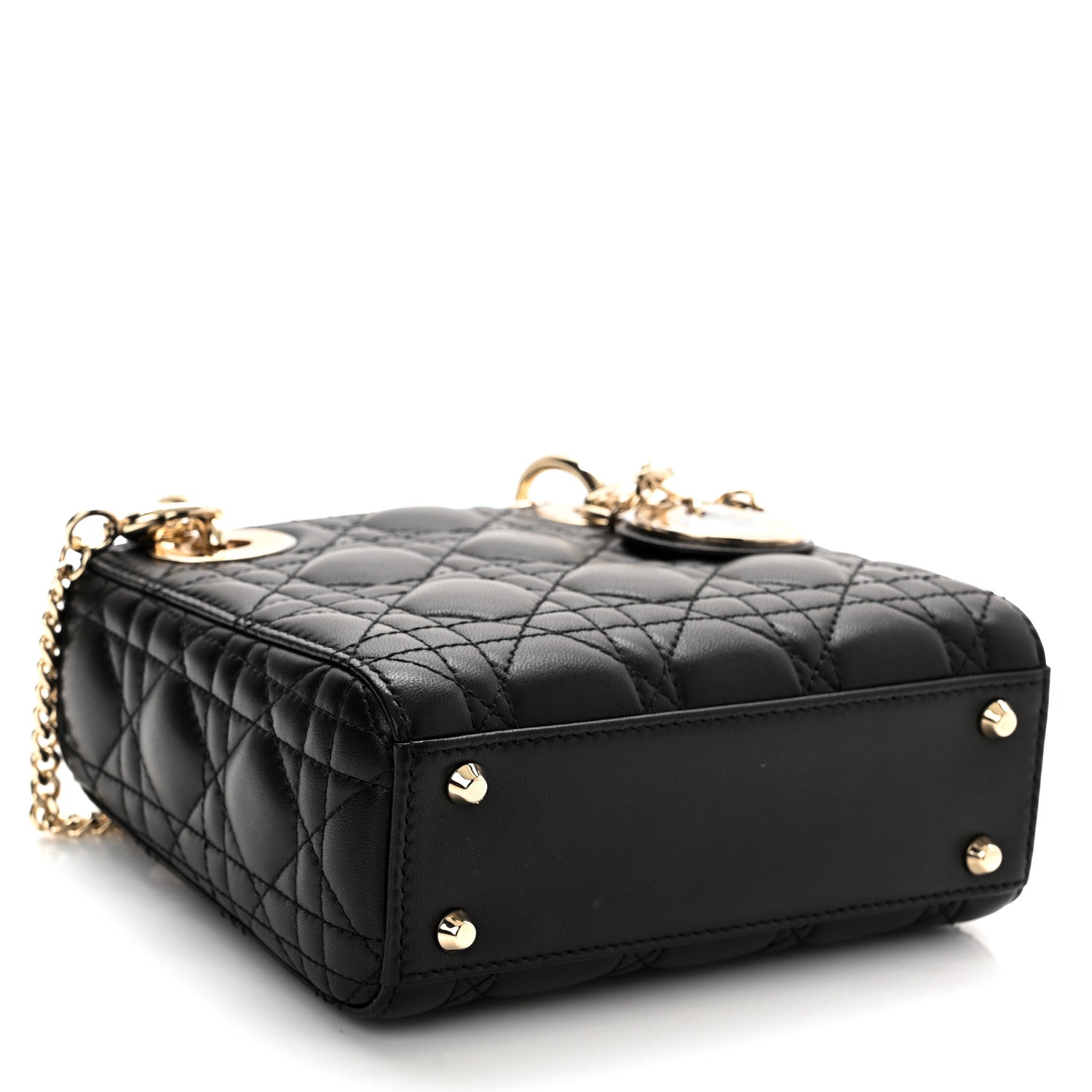 Christian Dior Lambskin Cannage Mini Lady Dior Black 4 of 11