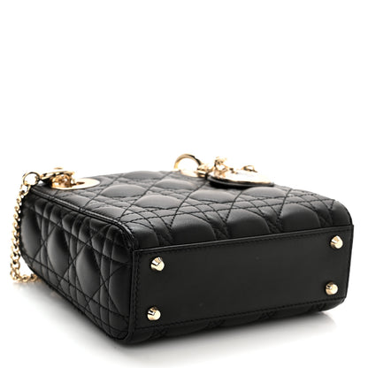 Christian Dior Lambskin Cannage Mini Lady Dior Black 4 of 11