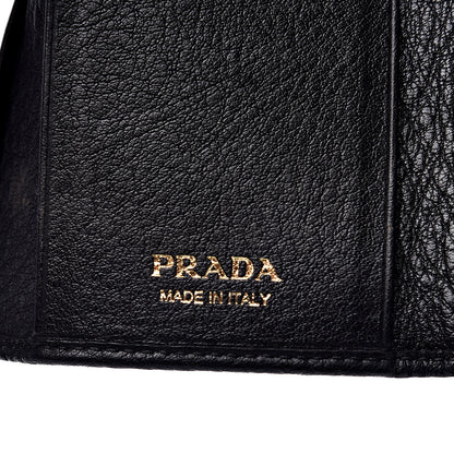 Prada Vitello Grain 6 Key Holder Black 5 of 6