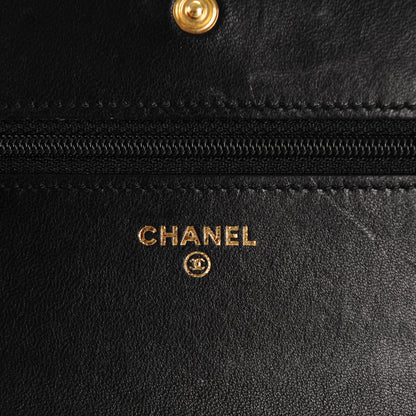 Chanel Lambskin Quilted Boy Wallet On Chain WOC Black 6 of 8
