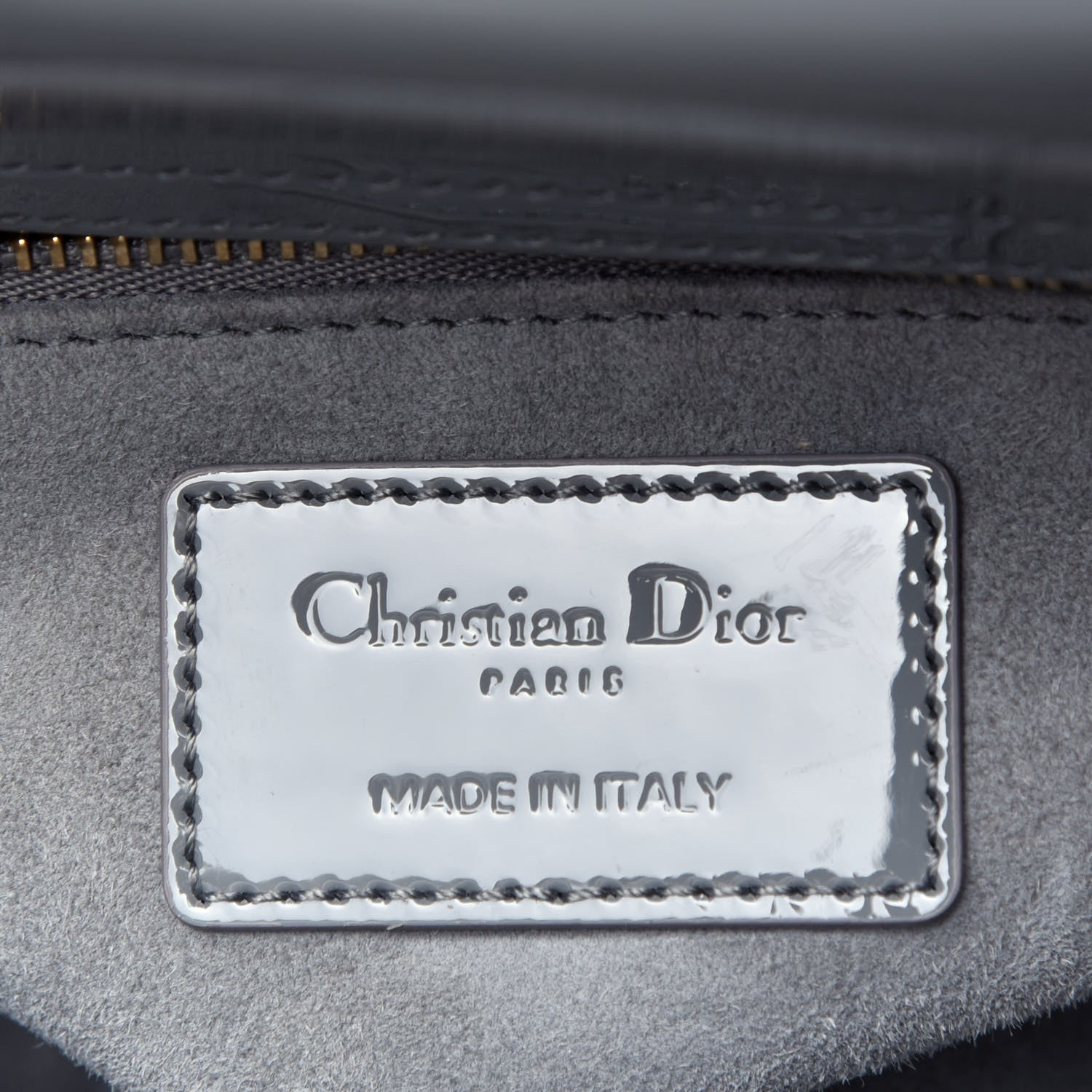 Christian Dior Patent Cannage Small Lady Dior Grey 6 of 9