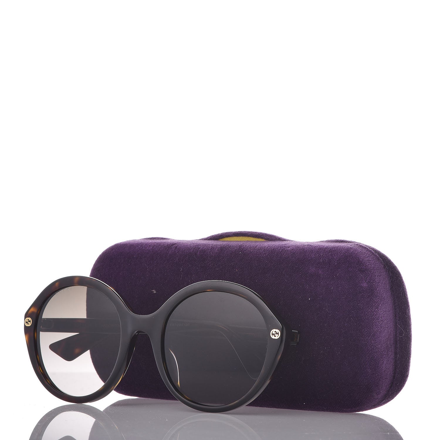 Gucci Acetate Round Sunglasses GG 0023S Tortoise 8 of 8