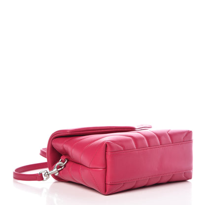 Saint Laurent Calfskin Y Quilted Monogram Toy Loulou Crossbody Bag Freesia 4 of 9