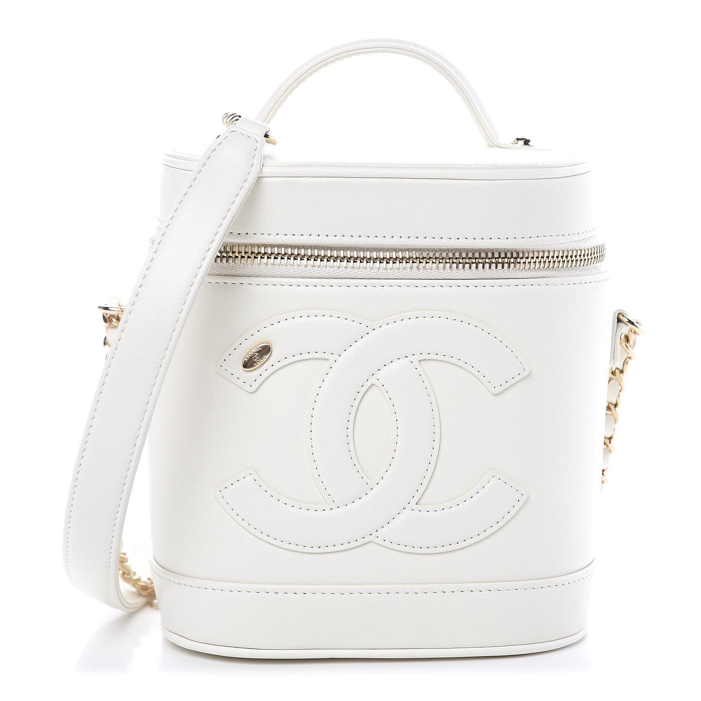 Lambskin Timeless Vanity Cosmetic Case White