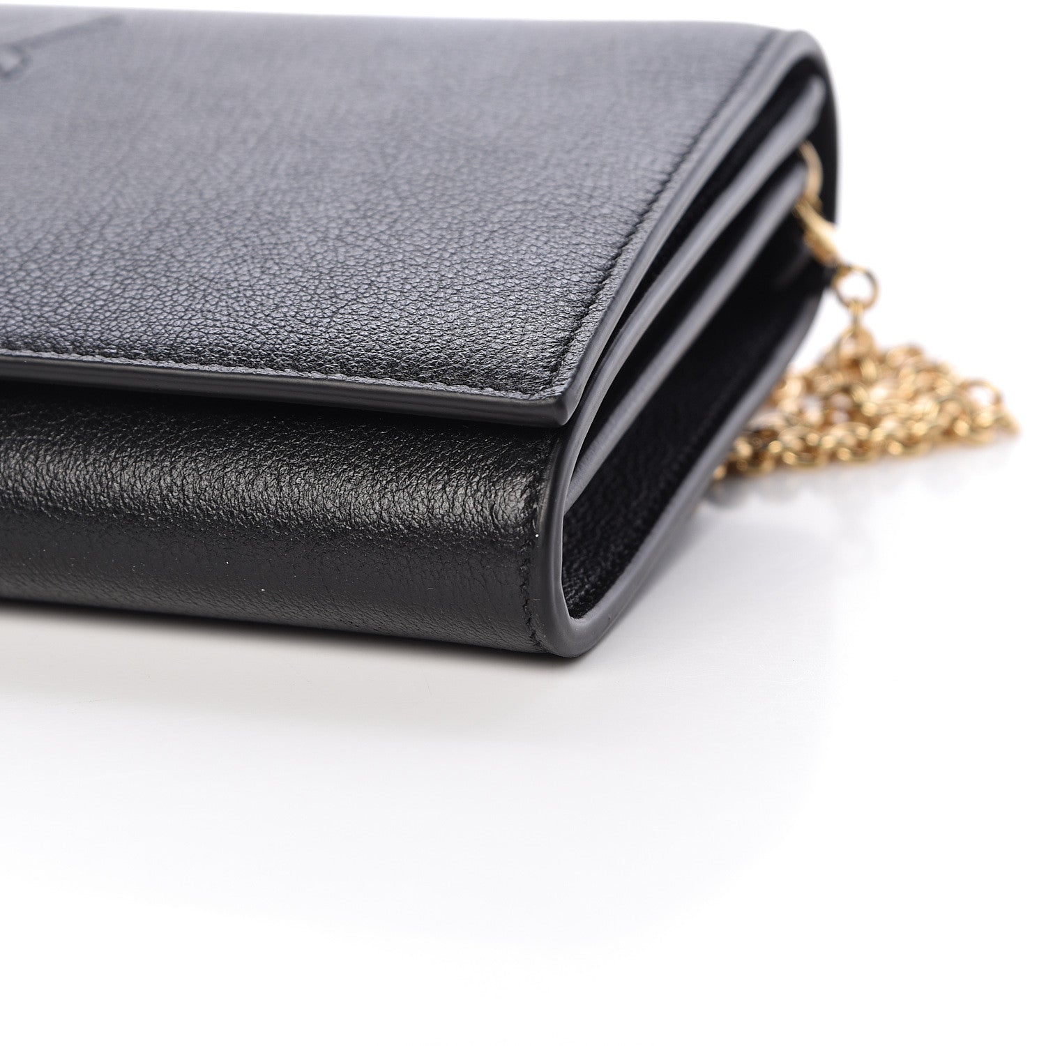 Saint Laurent Calfskin Monogram Belle de Jour Chain Clutch Black 10 of 12