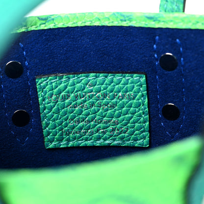 Louis Vuitton Taurillon Illusion Sac Plat XS Bleu Vert 6 of 9