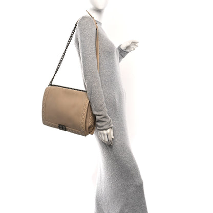 Chanel Calfskin Large Boy Reverso Flap  Beige 2 of 10