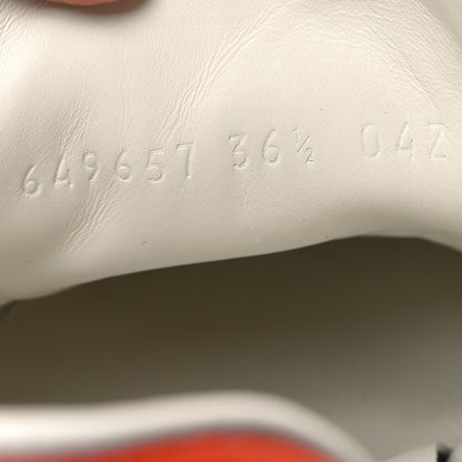 Gucci X DISNEY GG Supreme Monogram Web Donald Duck Womens Ace Sneakers 36.5 Beige New Acero Orange 9 of 11