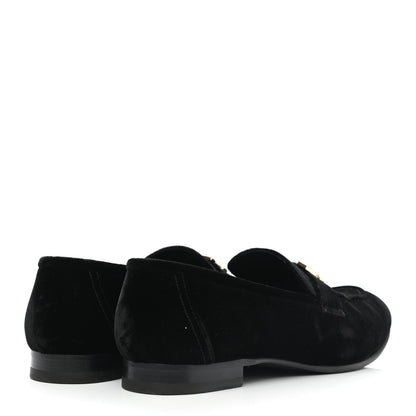 Hermes Velvet Womens Paris Loafers 40 Black 4 of 9