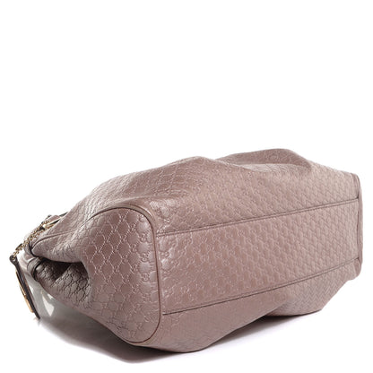 Gucci Metallic Microguccissima Medium Sukey Tote Dark Cipria 4 of 7