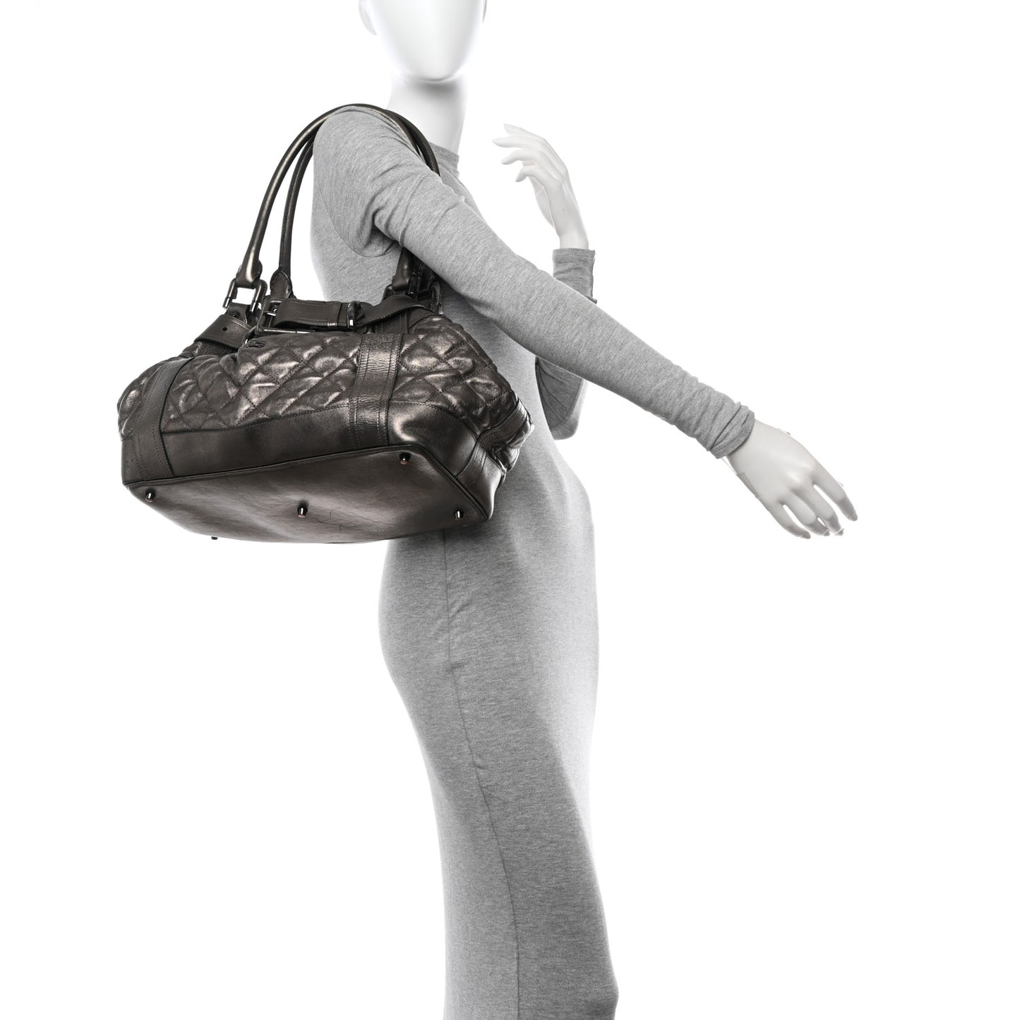 Calfskin Quilted Beaton Gunmetal