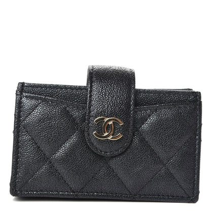 Chanel Iridescent Caviar Quilted Gusseted Card Holder Black 1 of 8
