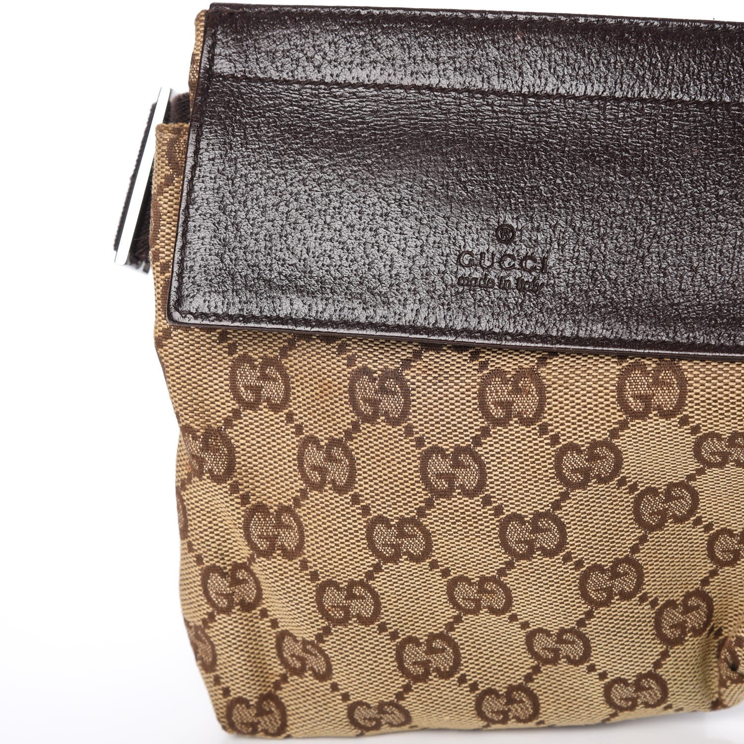 Gucci GG Monogram Double Pocket Belt Bag Dark Brown 9 of 11