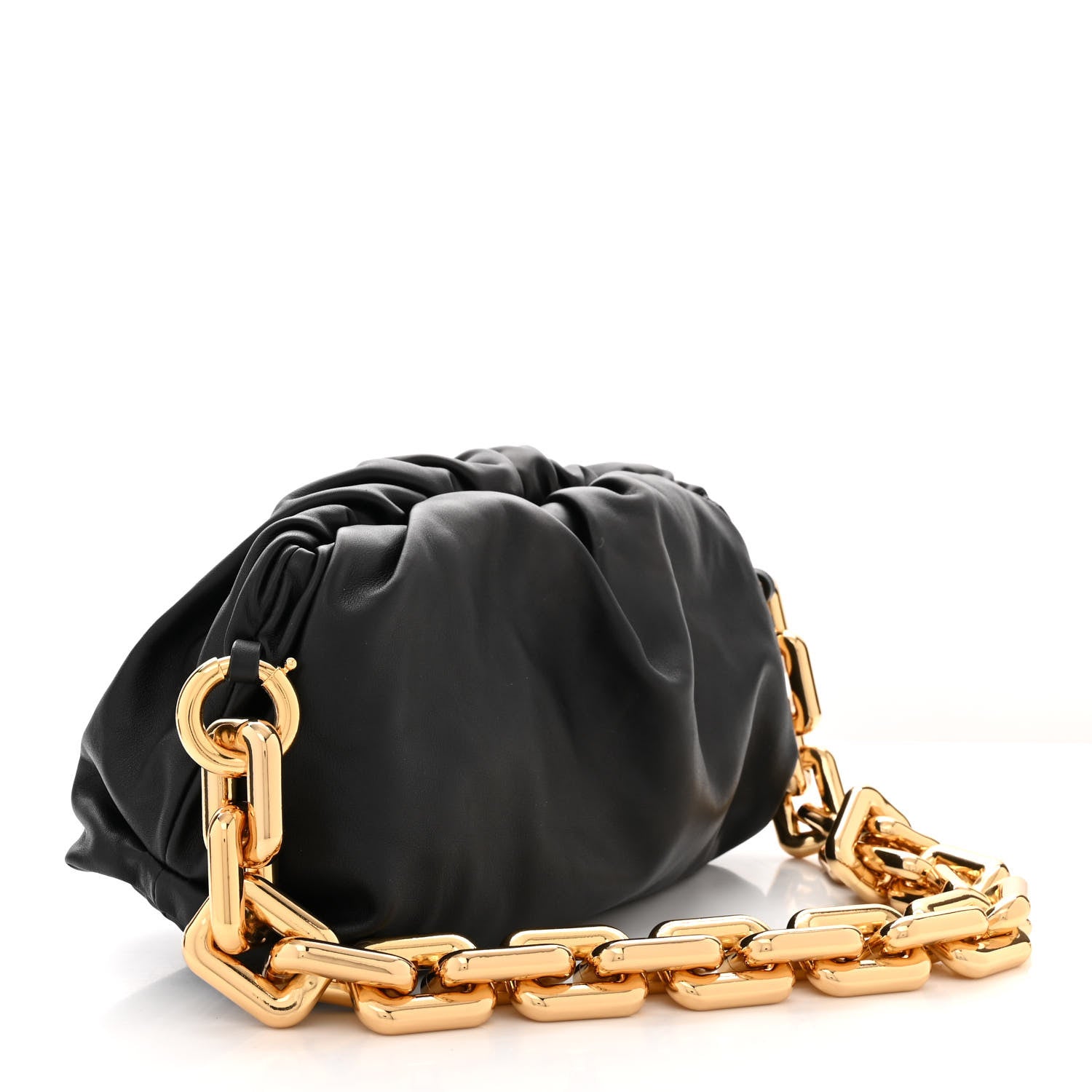 Bottega Veneta Calfskin The Pouch Chain Black 3 of 11