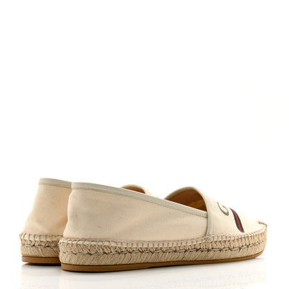 Gucci Canvas Logo Espadrilles 39 Greggio 39.5 White 4 of 11