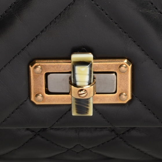 Quilted Calfskin Happy Medium Shoulder Bag Black