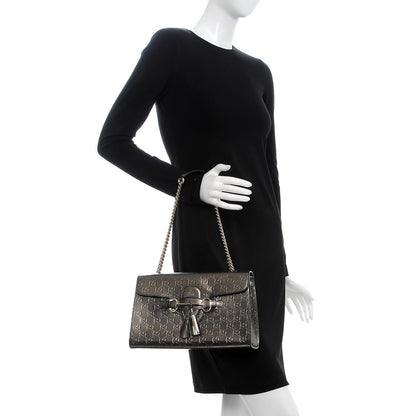 Gucci Shine Guccissima Medium Emily Chain Shoulder Bag Sasso 2 of 13