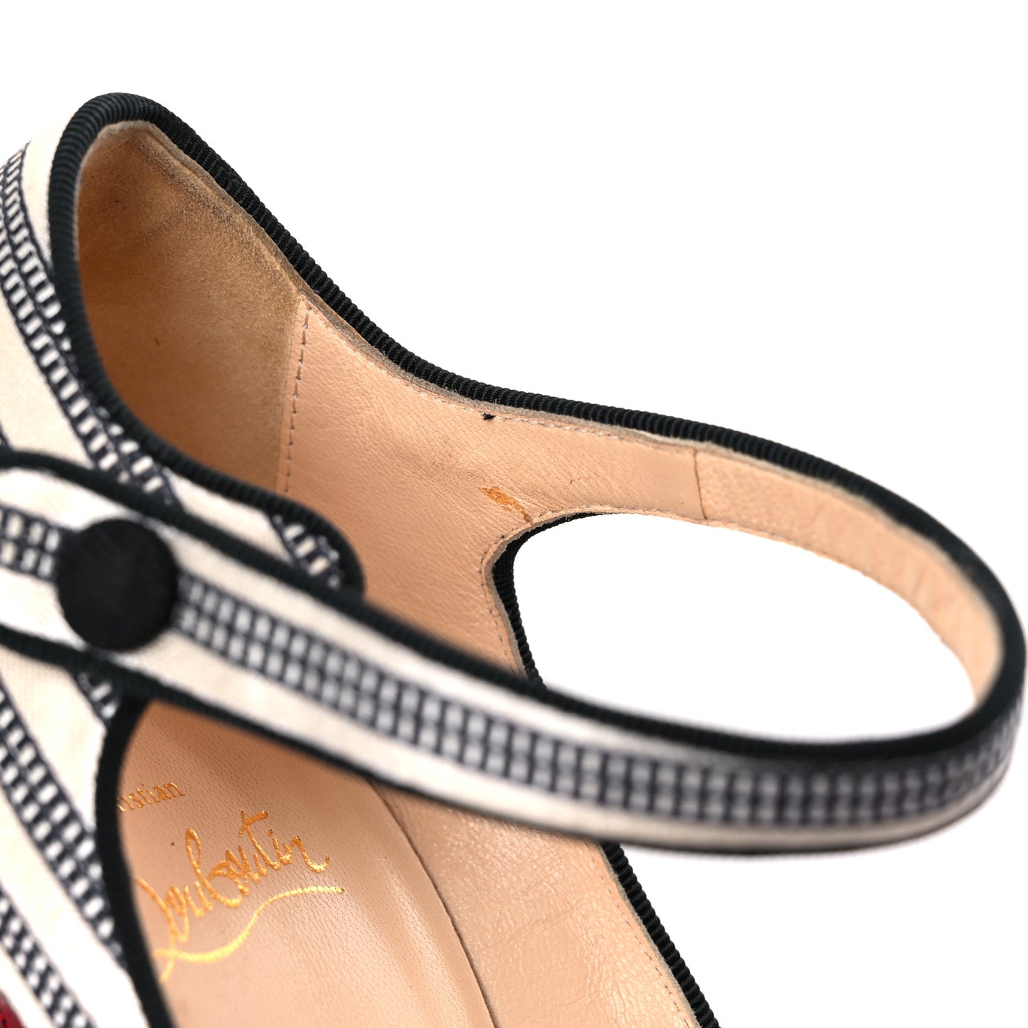 Canvas Melita Mary Jane Peep Toe 85 Pumps 38 White Black