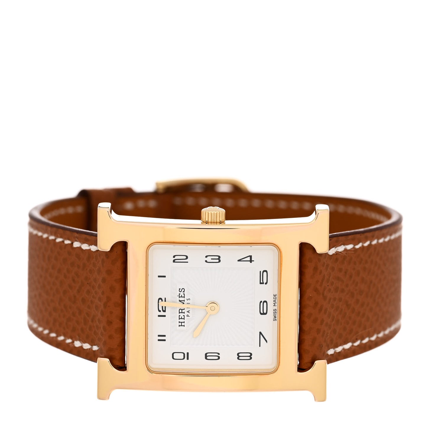 Stainless Steel Epsom 26mm Heure H Hour Quartz Watch Gold
