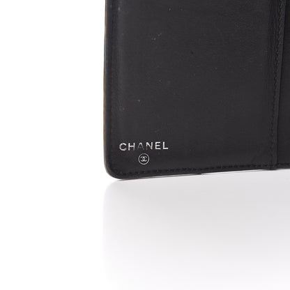 Chanel Lambskin Embossed Logo Yen Wallet Black 6 of 15