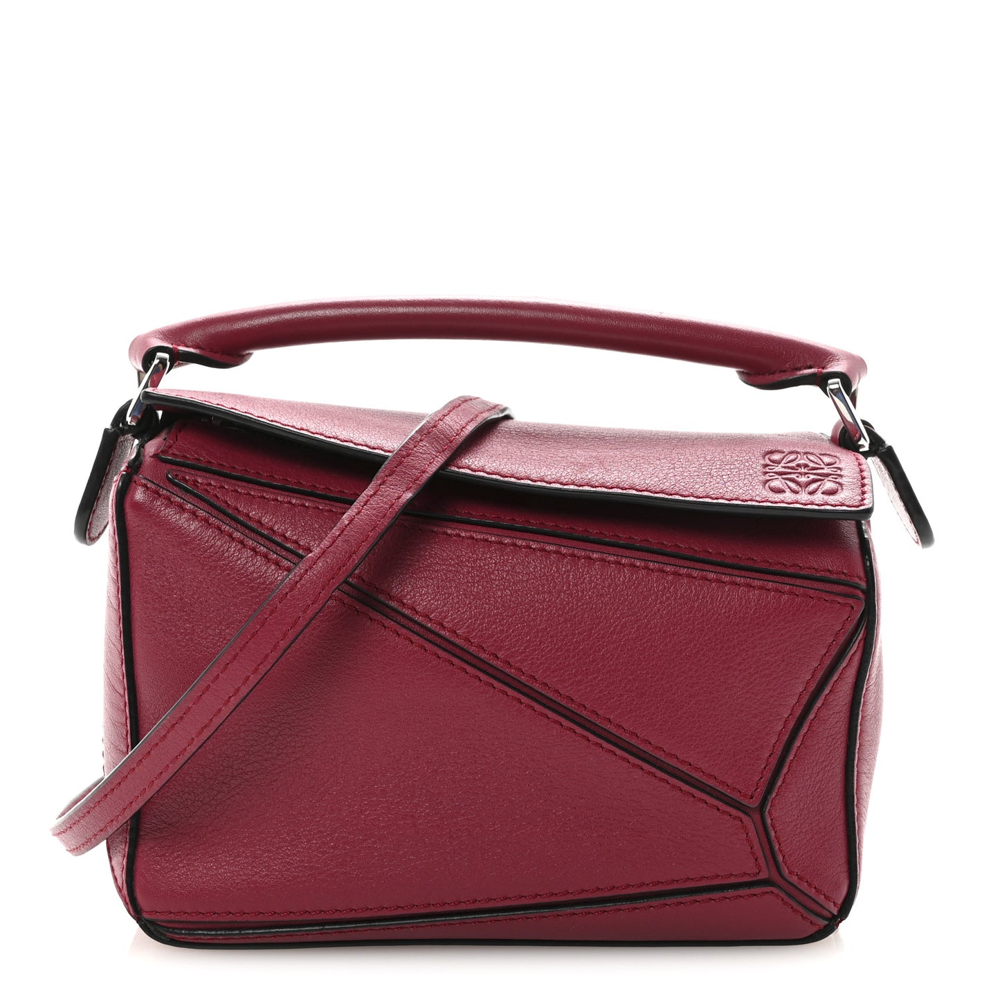 Calfskin Mini Puzzle Bag Wine