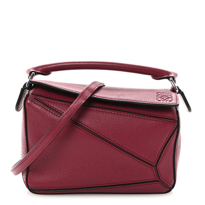 Loewe Calfskin Mini Puzzle Bag Wine 1 of 9