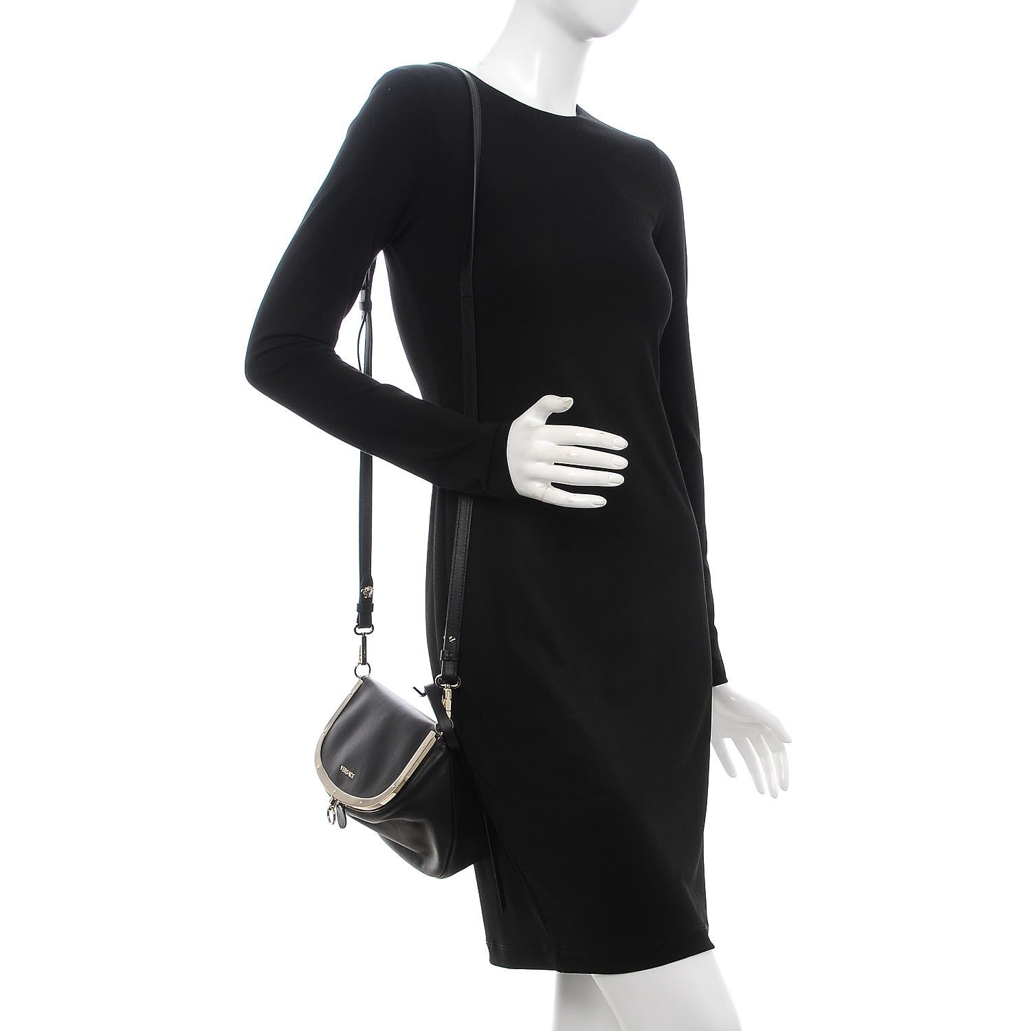 Versace Nappa Crossbody Bag Black 2 of 7