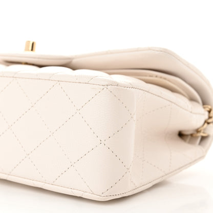 Chanel Caviar Quilted Small Double Flap White 10 of 10