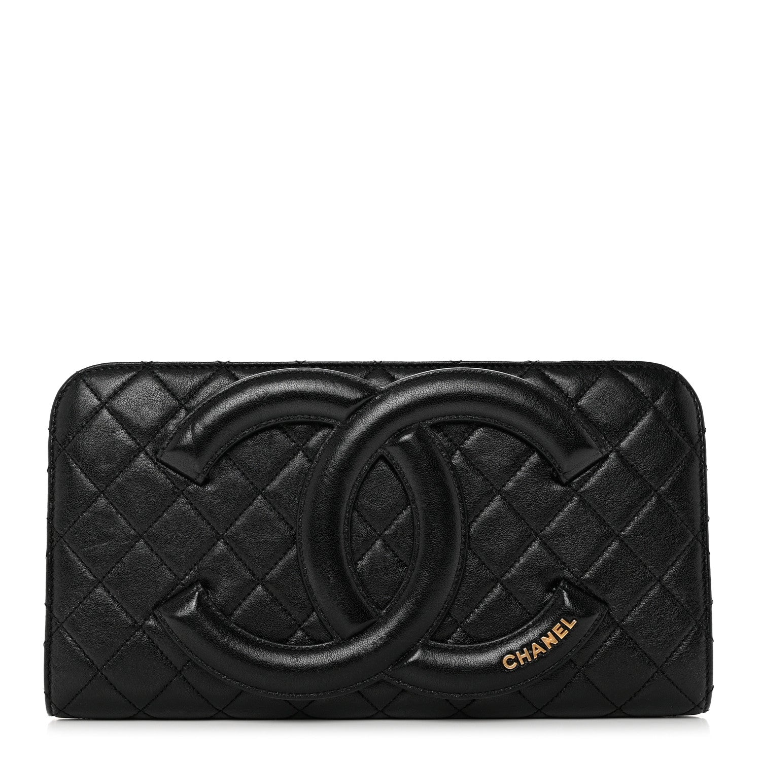 Chanel Lambskin Quilted Coco Midnight Clutch Black 1 of 8