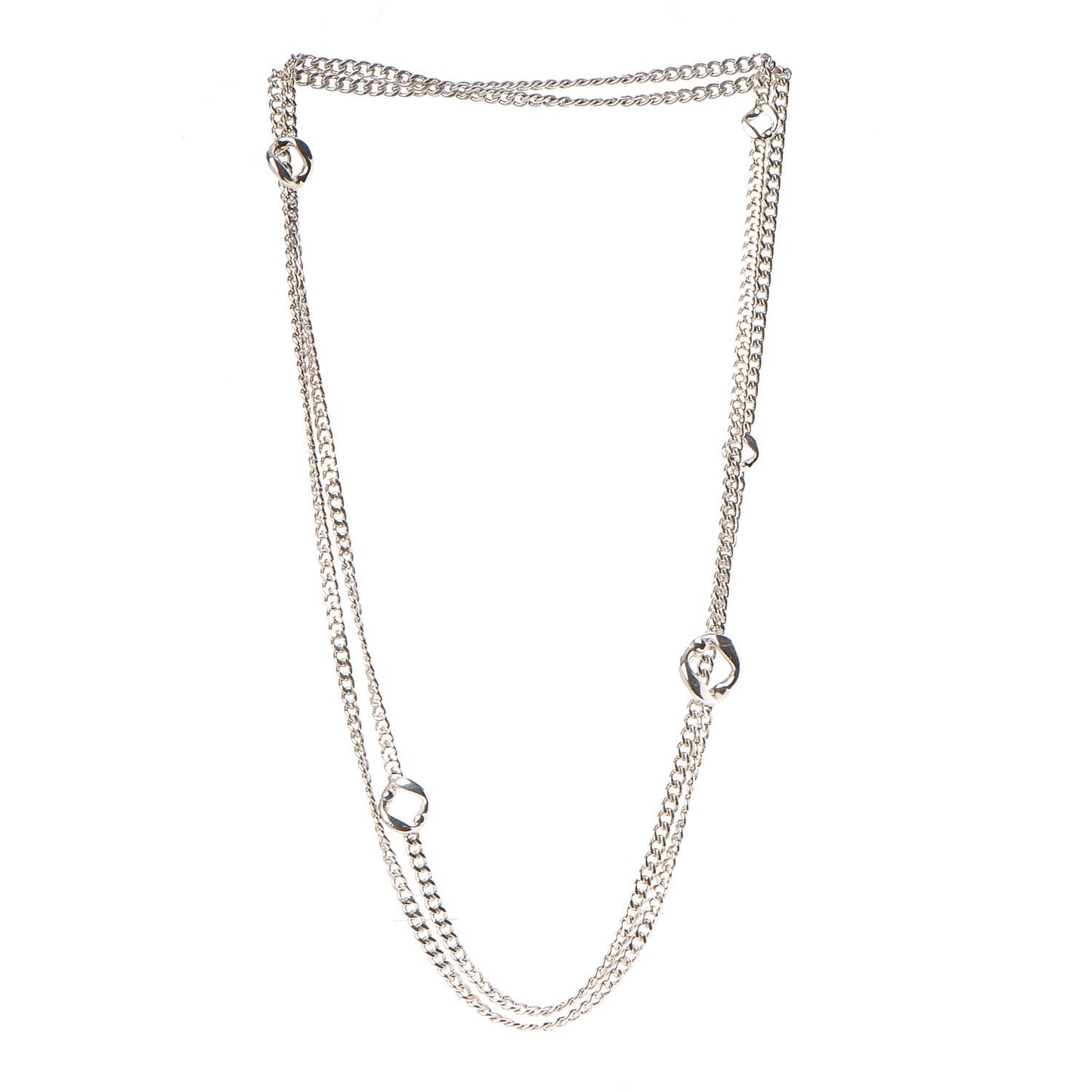 Sterling Silver Curb Chain Long Necklace 160