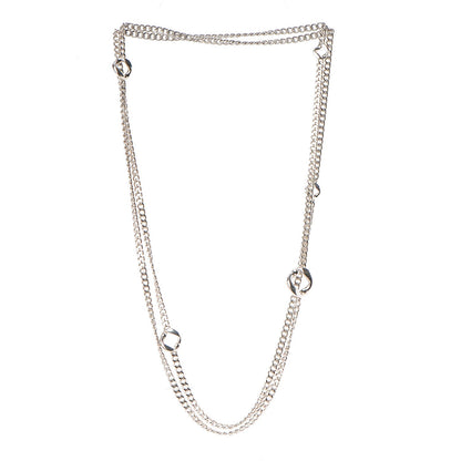 Hermes Sterling Silver Curb Chain Long Necklace 160 4 of 5