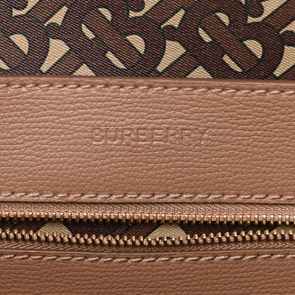 Burberry Calfskin TB Motif Embossed Medium Tote Camel 6 of 18