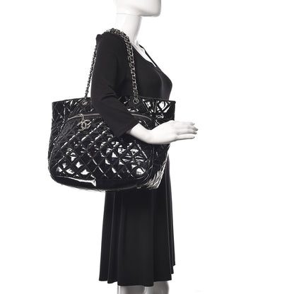 Chanel Patent Quilted Large Chic and Glitter Tote Black 2 of 12