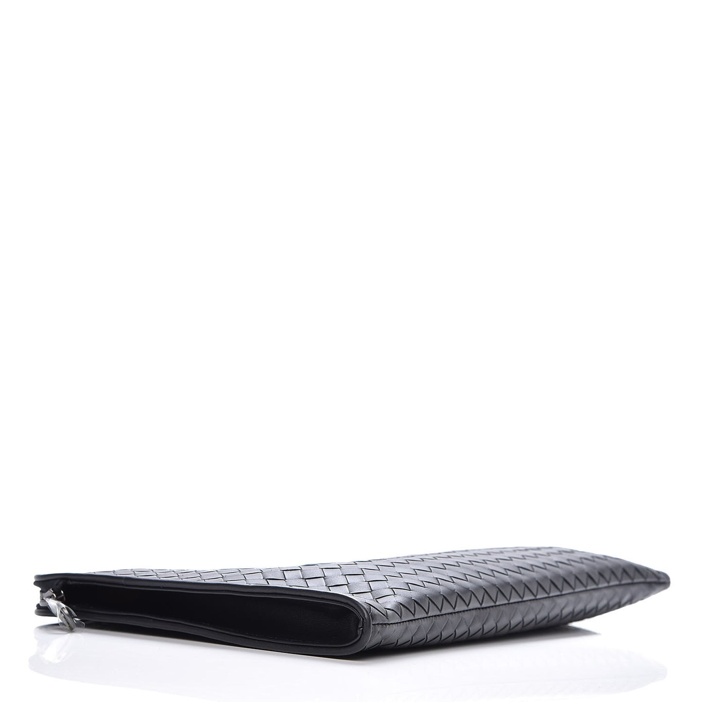 Calfskin Intrecciato Small Document Case Black