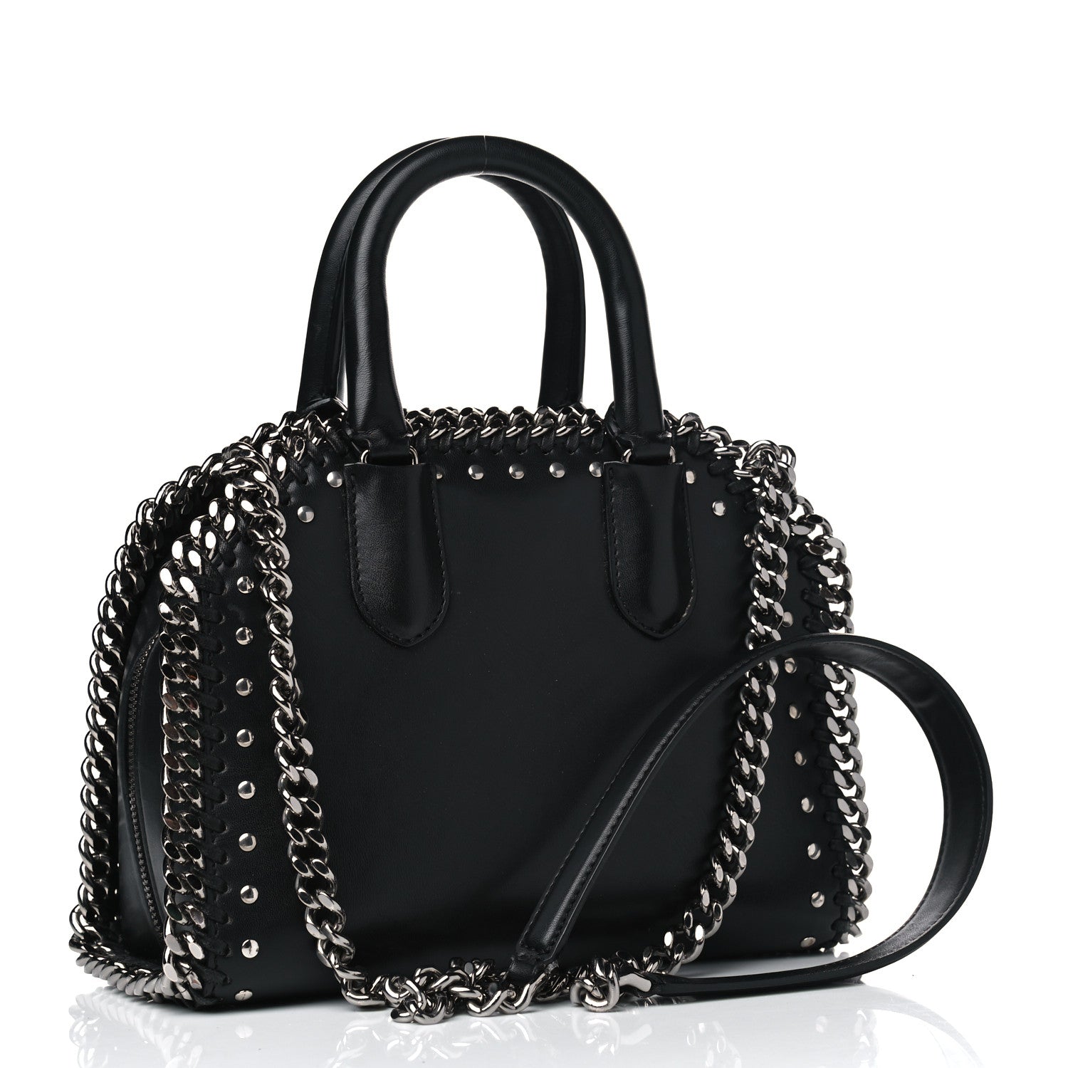 Stella McCartney Eco Alter Nappa Mini Falabella Box Bird Top Handle Bag Black 2 of 5