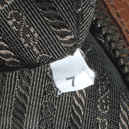 Prada Calfskin Crocodile Embossed Winter Tabacco 7 of 8